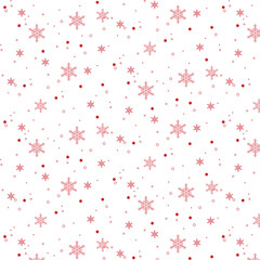 Fototapeta na wymiar Red snowflake. Great for wallpaper,Christmas decorative background, vector illustration