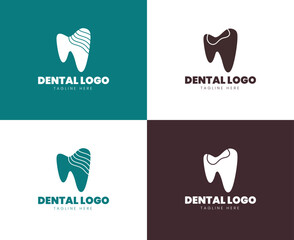 Fototapeta na wymiar Abstract modern dental logo pack 