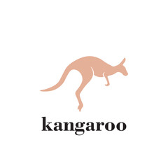 Kangaroo animal logo design.