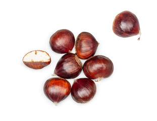 Сhestnuts isolated on a white background
