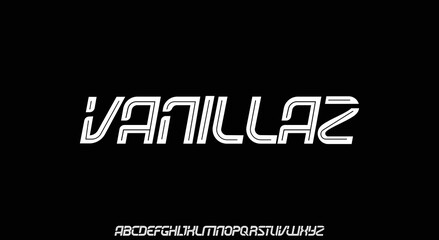 VANILLAZ, a modern minimalist clean alphabet font. lowercase bold typography vector illustration design