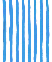 Abstract blue stripes background. Nautical simple oil brush stroke lines backdrop. Minimalist acrylic bright paint pattern - 550575327