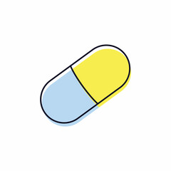 capsule icon, pill icon, medicine icon