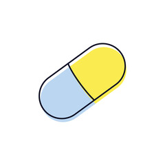 capsule icon, pill icon, medicine icon