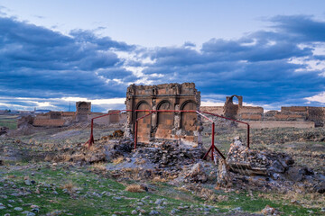 Ani Ruins view in Kars City of Turkey