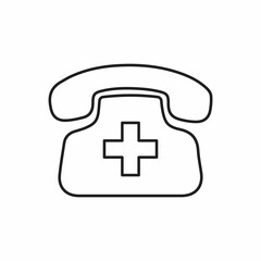 Emergency call glyph icon, medicine and healthcare, medical support sign graphics, a solid pattern on a white background