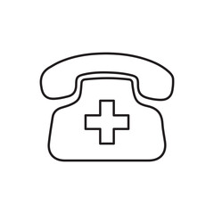 Emergency call glyph icon, medicine and healthcare, medical support sign graphics, a solid pattern on a white background