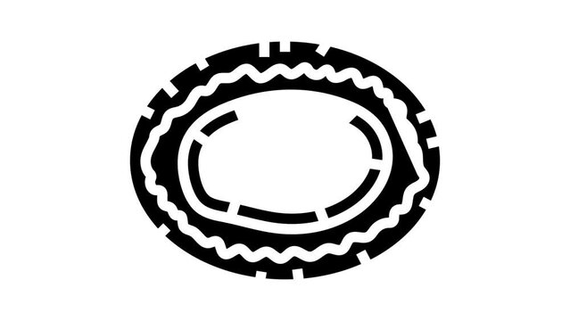 limpet sea shell beach glyph icon animation