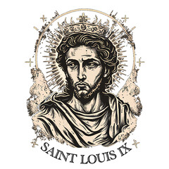 Saint Louis IX PNG Vector Sticker