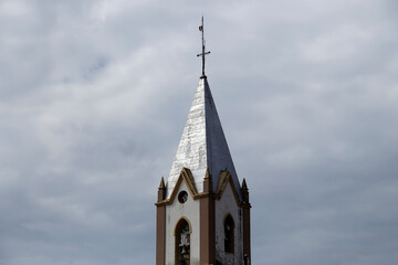 detail of the tower of church - obrazy, fototapety, plakaty
