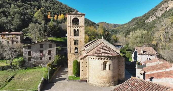 Church of Sant Cristofol (12th Century ) in Beget La Garrotxa Catalonia Spain