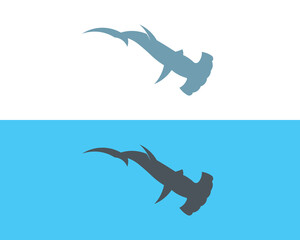 Hammerhead shark logo design.