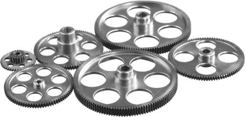 Car accessories elements, gears  on background