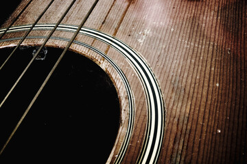 Old acoustic guitar.