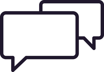 Speech bubble line icon on white background