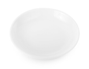 empty plate isolated on white background.