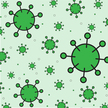 Seamless pattern with virus. Vector illustration. VIRUS. coronavirus corona virus covid pattern