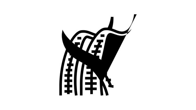 cryptocoryne balansae line icon animation