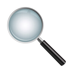 Search icon. Magnifying glass vector. Magnifier loupe tool. Business Analysis symbol stock illustration. Research focus symbol.