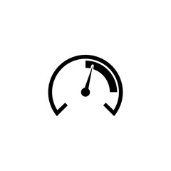 Black  pressure gauge icon isolated on white background
