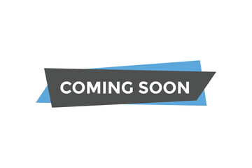 Coming soon button. web banner template Vector Illustration