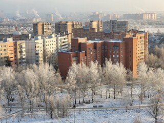 Fototapeta premium winter in the city