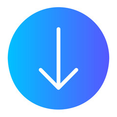 down arrow gradient icon