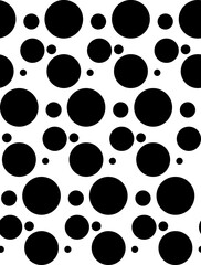 black and white background pattern with big and small dots