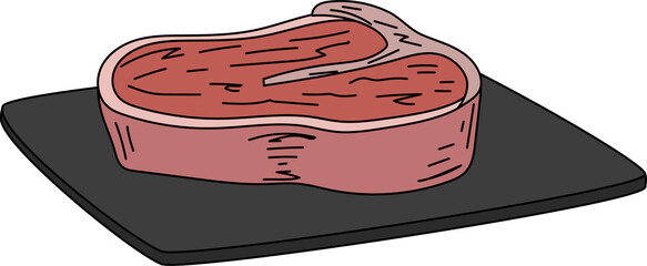 steak camping outdoor activity holiday journey clipart