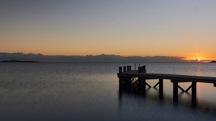 Fototapeta na wymiar A picture of jetty at sunrise