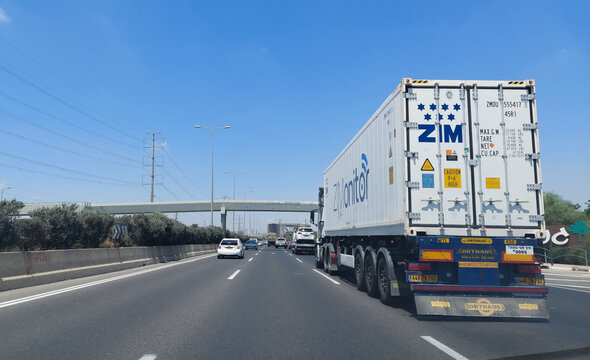 ZIM truck on the road