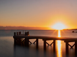 Fototapeta premium A picture of jetty at sunrise