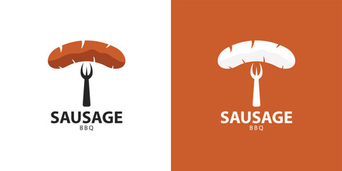 sausage restaurant logo design idea