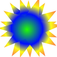 Multi color object illustration clipart