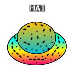 Multi color object illustration clipart