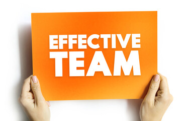 Effective Team - members must unite with the same vision and be motivated to bring that vision to...