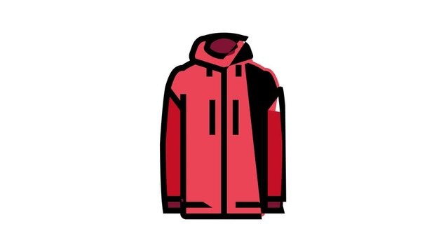 windproof outerwear male color icon animation