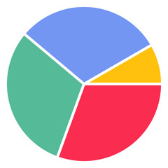 Obraz premium pie chart infographic template,graphic circle divided in 4 segments.