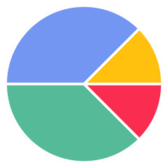 Obraz premium pie chart infographic template,graphic circle divided in 4 segments.