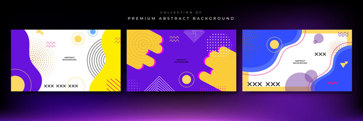 Abstract background with geometric pattern shape and Memphis style. Vector overlay geometric design of trendy Memphis 80s-90s style