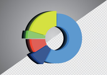 Cycle diagram ,5 steps pie chart or circle graph. Business presentation concept. Vector illustration.