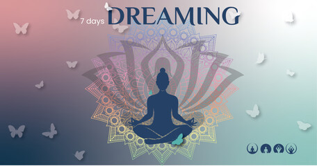 International yoga day. Yoga Body Posture with Text. Group of Woman practicing yoga. vector illustration design