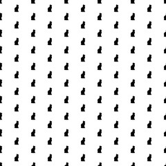 Square seamless background pattern from black cat symbols. The pattern is evenly filled. Vector illustration on white background