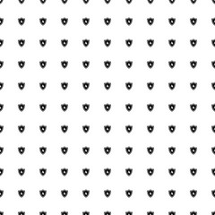Square seamless background pattern from geometric shapes. The pattern is evenly filled with black fire protection symbols. Vector illustration on white background