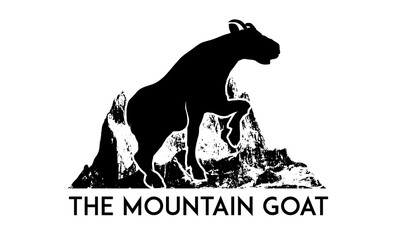 Fototapeta premium mountain goat silhouette vector