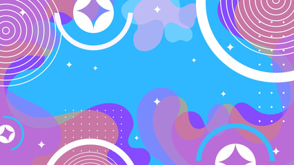 Abstract geometric pattern design in retro style. Vector illustration with memphis style