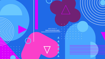 Abstract background with modern abstract covers design and memphis styel. Colorful geometric background, vector illustration.