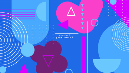 Abstract geometric pattern background with line texture for business brochure cover design. Gradient Pink, orange, purple, blue and green vector banner poster template