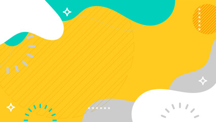 abstract memphis geometric background. Minimal geometric shapes composition. Futuristic patterns with pop art funky colors. Vector abstract graphic design pattern presentation wallpaper web template.