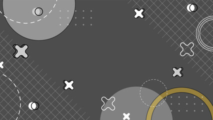 Obraz premium abstract memphis geometric background. Minimal geometric shapes composition. Futuristic patterns with pop art funky colors. Vector abstract graphic design pattern presentation wallpaper web template.